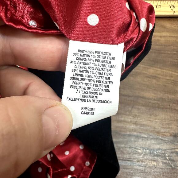 Children's Place Tartan Plaid Dress Pinafore Velvet Girl 3T Black Red Christmas - Picture 7 of 8